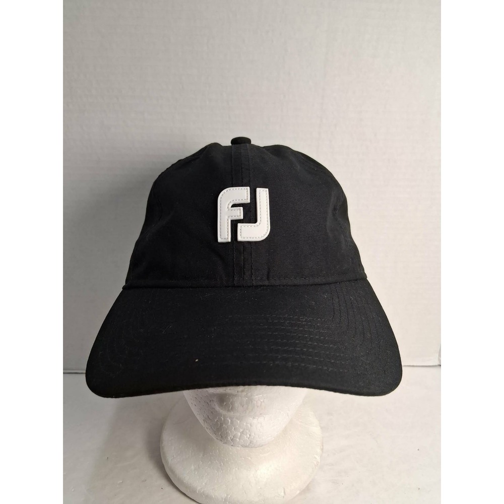 FootJoy FJ DryJoys Black Golf Cap Hat Adjustable‎ Strap